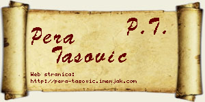 Pera Tašović vizit kartica